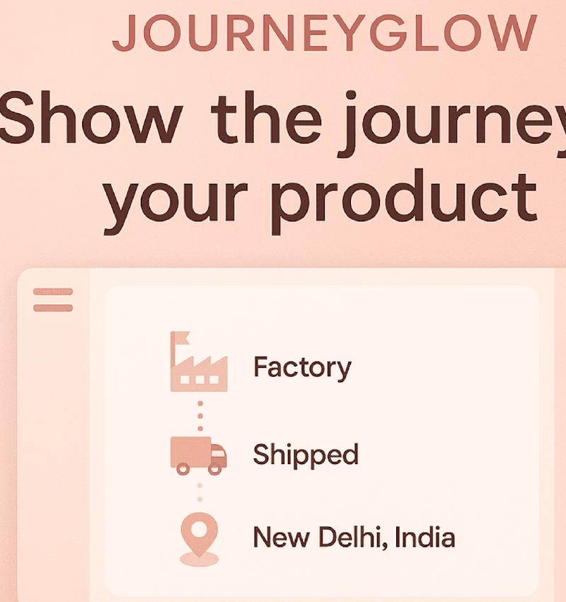 JourneyGlow: Digital Product Passports for Shopify, Shopify app screenshot by Victoria Garland Creative